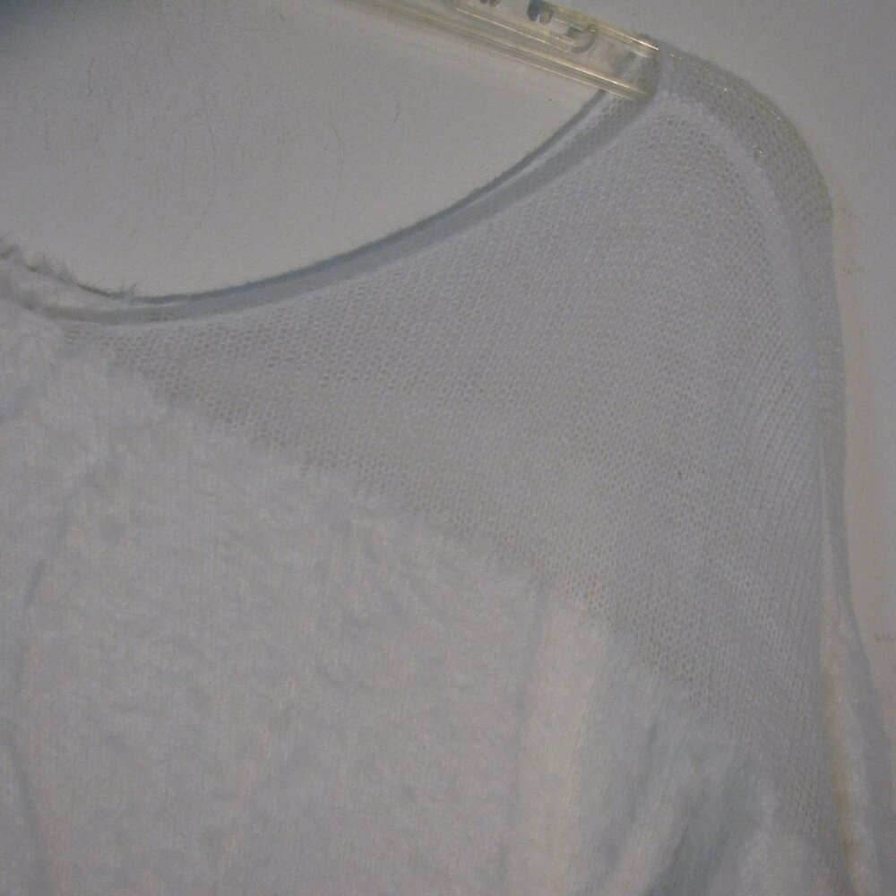 * Shein Eyelash Sweater Large White Silky Soft - Picture 5 of 5